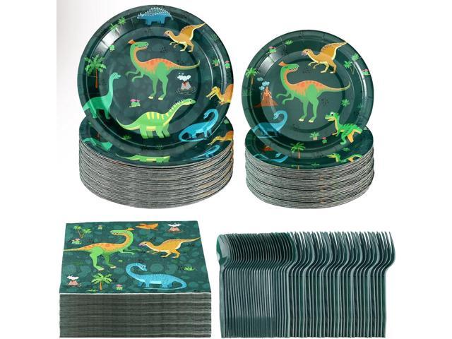 Yingzhao 240 Pcs Three Rex Birthday Decorations Boy Party Set, 3 Rex Birthday Decorations Boys, Serves 40 Guests, for Dinosaur Theme 3rd Party...