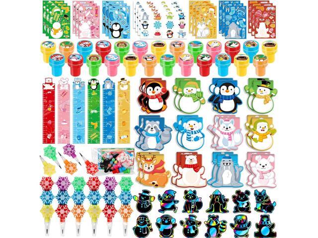 BenLouis Winter School Stationery Party Favors Snowflake Holiday Themed Classroom Gift Prizes Bulk for Students Kids Christmas Frozen Birthday...