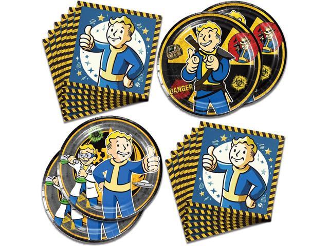 40Pcs Fallout Vedio Game Party Supplies include 20 plates, 20 napkins for the Fallout birthday party decoration
