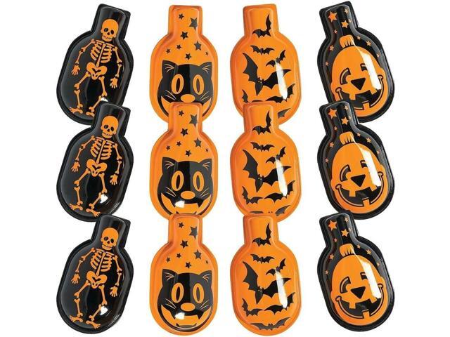 Halloween Clicker Toys (set of 12 black cats, bats, skeletons and more)