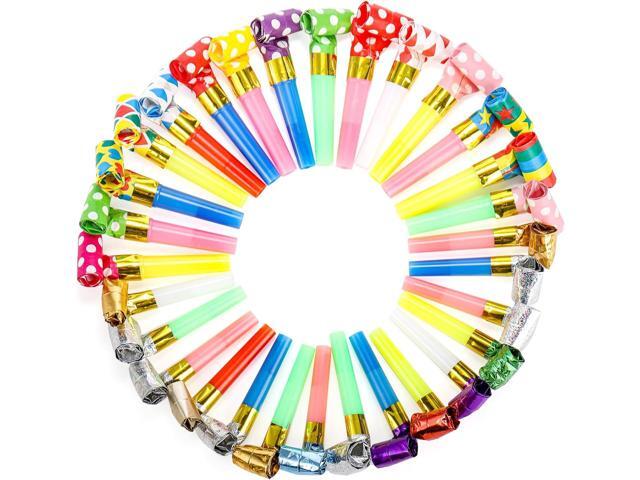 Hedume 200 Pieces Party Blower, Noisemakers Blowouts Whistles, Colorful Birthday Noisemakers, Party Horns Party Whistles New Years Party...