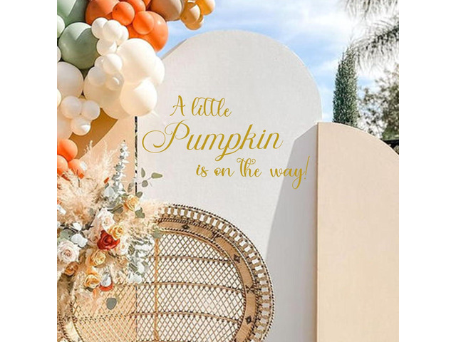 Gostman A Little Pumpkin is On The Way Balloon Arch Decal - Halloween Baby Shower Decorations,Thanksgiving Day Party Decor,Pumpkin Themed Party...