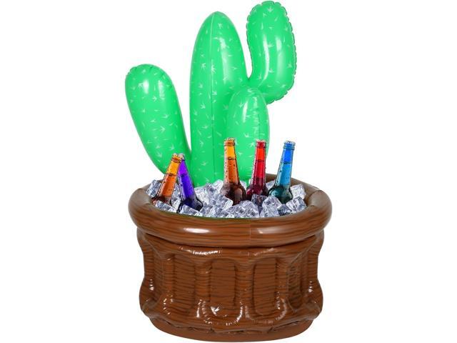 Bencailor Inflatable Cactus Cooler 27.6 x 18 Cactus Ice Bucket Drink Cooler Summer Pool Fiesta Party Decorations Hawaiian Party Supplies for...