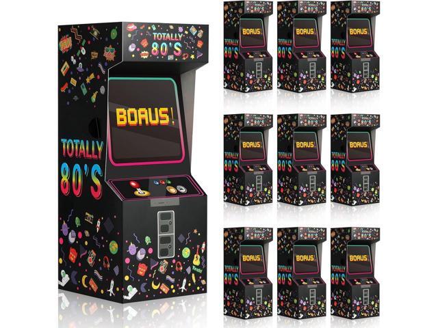 Outus 8 Pieces 80s Party Favor Boxes Video Game Candy Novelty Centerpiece Hip Hop Boxes 1980s Theme Birthday Party Decorations Three Dimensional.