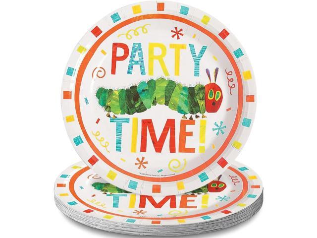 Fun Express The Very Hungry Caterpillar Paper Dessert Plates - Party Supplies - 8 Pieces