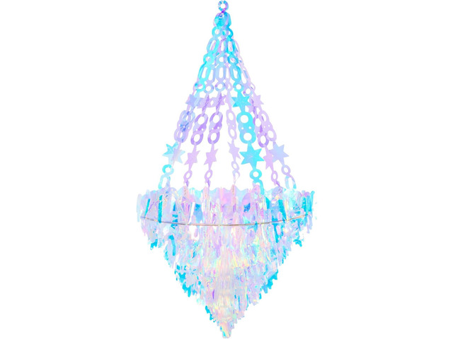 Iridescent Chandelier Hanging Decoration Holographic Party Decoration Rainbow Film Frozen Party Supplies