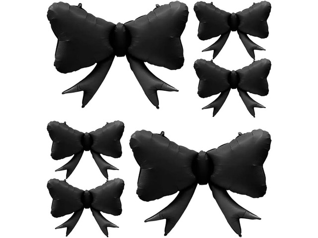 4pcs Jumbo Oversized Ribbon Balloons Coquette Bow Balloons Bow Party Coquette Party Decorations for Birthday Baby Shower Bridal Shower Supplies...