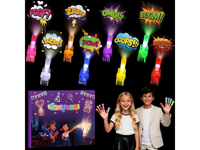 36 Pack Super Theme Hero Party Favors LED Finger Lights for Kids, Glow in the Dark hero Birthday Party Supplies, Goodie Bag Stuffers Classroom...