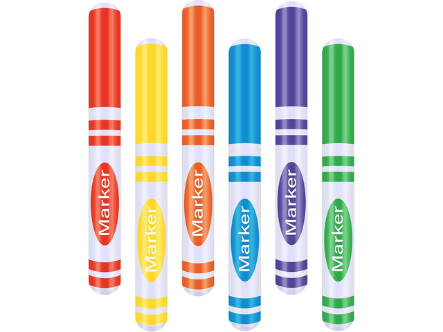 Blueweenly 6 Pcs Giant Inflatable Marker 27 Inch Back to School Inflatable Balloon Decorations Large Blow up Marker Set Party Favor for Birthday...