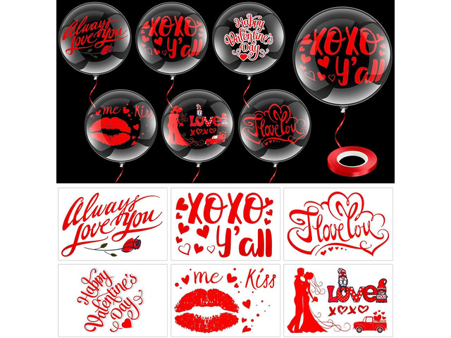 Leyndo 72 Valentines Day Bobo Balloon Decorations Include 48 Pcs 20 Inch Bubble Transparent Balloons 24 Pcs Valentines Day Heart Bobo Balloon...