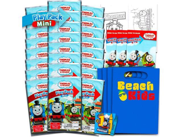 Thomas and Friends Mini Party Favors Set for Kids - Bundle with 24 Mini Thomas the Train Grab n Go Play Packs with Coloring Pages, Stickers, More...