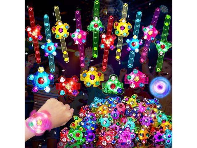 24PCS LED Light Up Fidget Spinner Bracelets,Glow in The Dark Party Favors for Kids 4-8 8-12,Treasure Box Toys, Summer Goodie Bags Pinata Stuffers,...