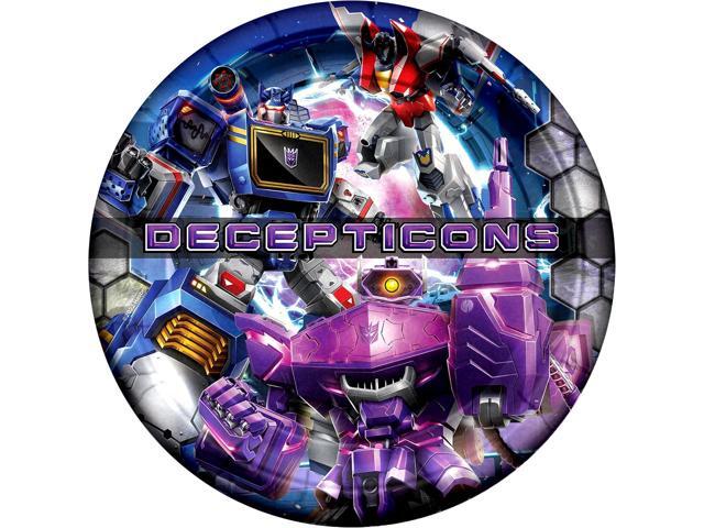 Treasures Gifted Officially Licensed Transformers Birthday Party Supplies - 24ct 9in Decepticons Party Plates - Transformers Birthday Decorations -...