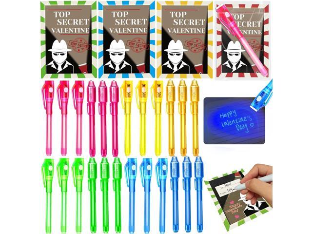 AMENON 24 Pack 2 Style Invisible Ink Pen with UV Black Light, Secret Magic Spy Pens for Kids Students, Back to School Supplies, Birthday Gifts,...