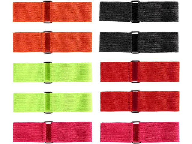 Hooqict 10Pcs 3 Legged Race Bands for Outdoor Party Group Games - Kid Adult Three Legged Race Birthday Party Carnival Field Day Relay - Gym Class...