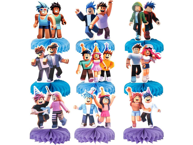 9pcs Game Party Honeycomb Centerpieces for Boys Girls Kids Teens, Nine Original Designs Birthday Decorations Party Supplies Table Toppers Extra...