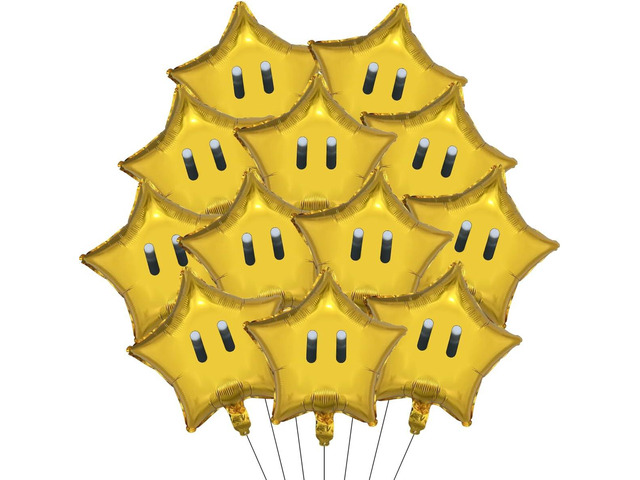 12PCS Gold Birthday BalloonsYellow Balloons Kids Birthday Party Decorations Supplies