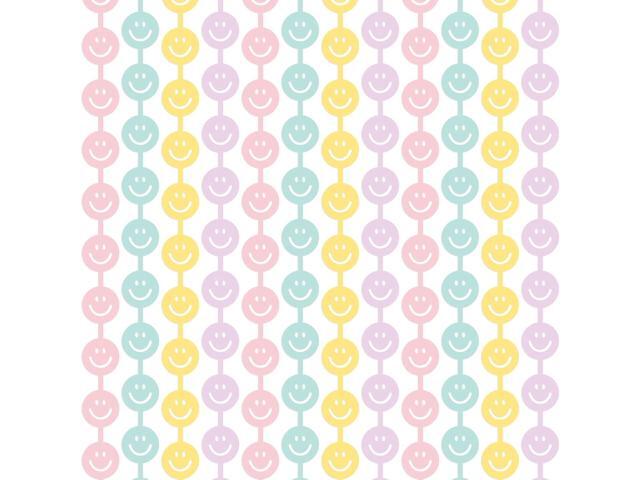 Tellingyou 2 Set Smile Face Foil Curtain Smile Party Decorations Happy Pastel Birthday Decor Macaron Color Bachelorette Backdrop Booth Prop Preppy...