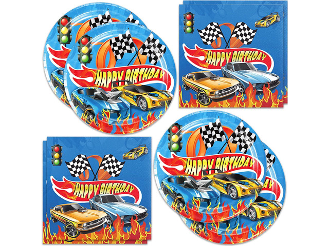 40Pcs Wheel Car Theme Party Supplies - Perfect for Birthdays Party and More Party