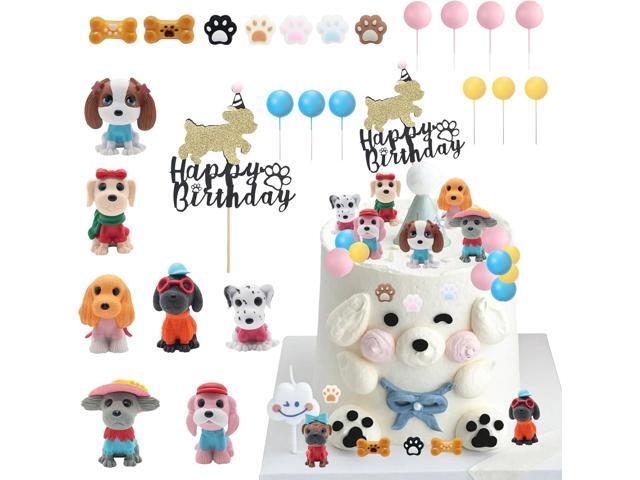 33 PCS Dog Party Supplies Puppy Birthday Theme Party Supplies Dog Cake Topper