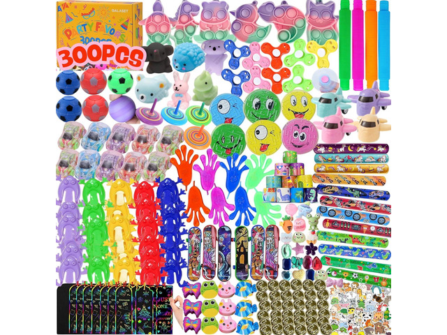 Galaser 300 PCS Party-Ready Favors for Ages 3-12 Suitable for all Ocassions, Prize Box for Classroom, Treasure Box Prizes, Pinata Stuffers, Goodie...