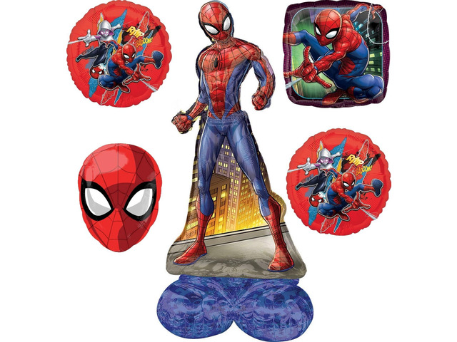 Spiderman Birthday Party Supplies Airloonz Balloon Bouquet Decorations
