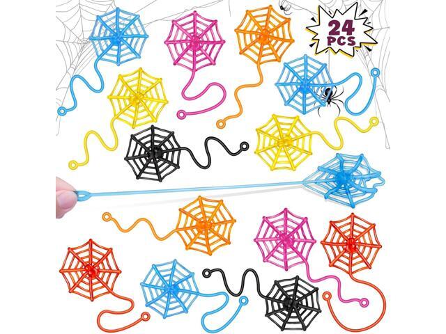 24 Pcs Sticky Spider Web Hands for Kids Bulk Birthday Party Favors Decorations,Spider Webs for Classroom Prizes, End of Year Student Gifts Pinata...