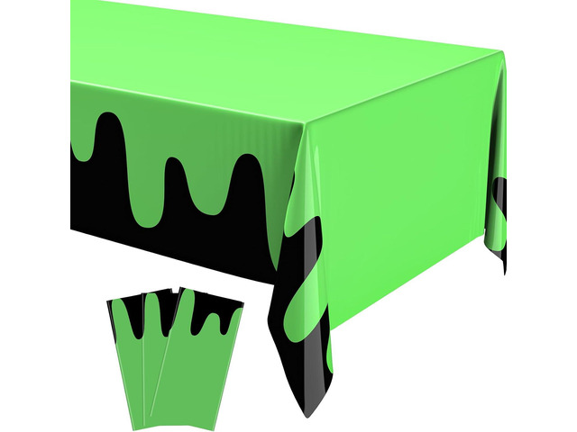 Remagr 3 Pcs Ghost Themed Plastic Tablecloths 54 x 108 Inch Waterproof Rectangle Table Cover Disposable Table Cloth for Boy Birthday Party...