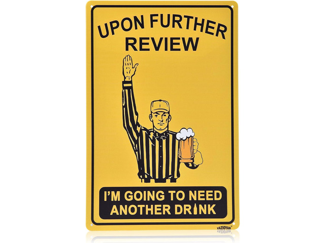 Funny Football Sign,Football Decor,8X12 Inch Football Party Decorations, Vintage Bar Sign,Man Cave Garage Home Sports Bar Pub Decor,Football Fan...