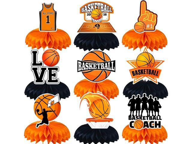9 Pcs Basketball Centerpieces Basketball Party Decorations Basketball Table Decorations Basketball Birthday Party Supplies