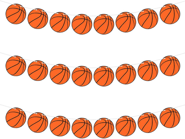 3PCS Basketball Party Supplies Party Banners - Sports Basketball Game Party Decorations - Basketball Baby Shower/Birthday Party Garland Wall...