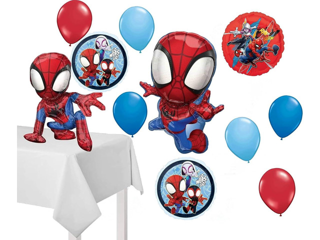 Spidey and His Amazing Friends Birthday Party Supplies 11pc Balloon Bouquet Decorations