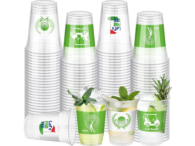 Kochorie 120 PCS Golf Ball Plastic Party Cups 16 OZ Disposable Golf Cups Bulk for Golf Party Supplies Birthday Bachelor Party Family Dinner Sports...