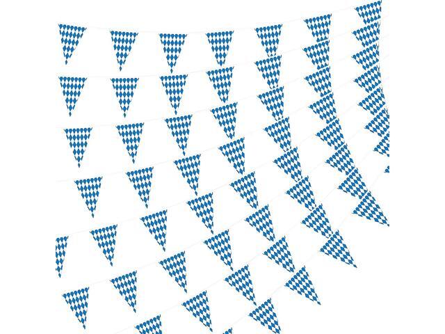 PURPLE STAR 1N 262 Feet Oktoberfest Bavarian Flag-8 Packs Oktoberfest Bavarian Pennant Banner for Oktoberfests Party Supplies