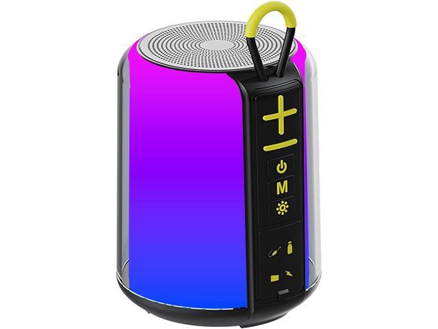 Portable Speaker with RGB Light, AUX/TF-Card/USB Flash Drive Input, Wireless Bluetooth 5.3, TWS Dual Pairing, for Home Outdoor Party