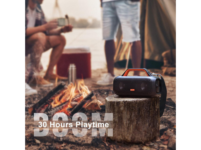 DOSS Extreme Boom Bluetooth Outdoor Speaker with 60W Mighty Sound, Deep Bass, 30H Playtime, USB-C, Bluetooth 5.3, IPX6 Waterproof with Portable...