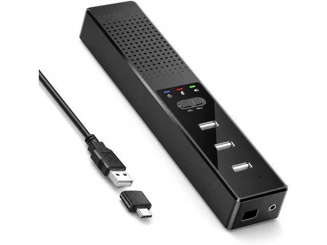 3 in 1 USB Computer Speaker with Microphone, PC Laptop Desktop Conference Speaker with Mic for Smart Home Office and Online Study360 Degree Enhanced