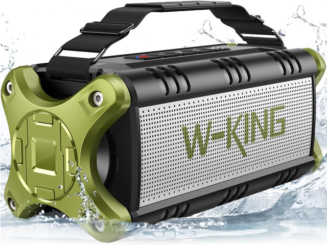Portable Speakers Bluetooth Wireless, 90W Max Loud Outdoor Speaker with 50W Deep Bass, Boombox Sound, IPX6 Waterproof, 40H, EQ, Dual Pairing,...