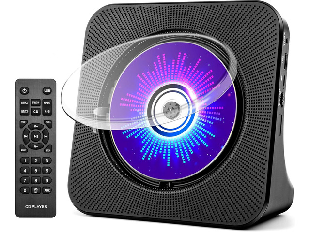 ROADOM Portable CD Player with Bluetooth, Hi-Fi Speakers & FM Radio Bluetooth transmitter & receiver, kpop compact CD player for kids & seniors,...