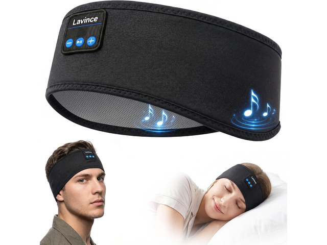 Sleep Headphones Headband, Bluetooth 5.4 Sleeping Headphones for Side Sleepers, Wireless Headband Headphones with Ultra-Thin Stereo Speakers for...