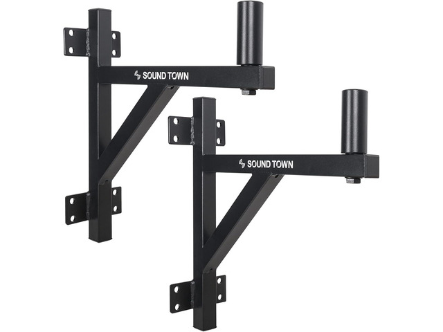 Sound Town 2-Pack Wall Mount Speaker Brackets, Fits 35mm Speaker Mounts (STWSD-F15A-PAIR)