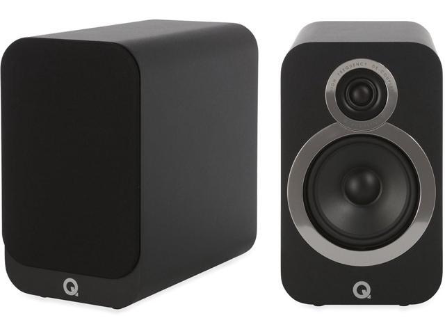 Q Acoustics 3020i Bookshelf Speakers Carbon Black (Pair) HiFi Stereo Speakers, 25% Larger Cabinet for Deeper Bass, 22mm Tweeter, P2P Bracing,...