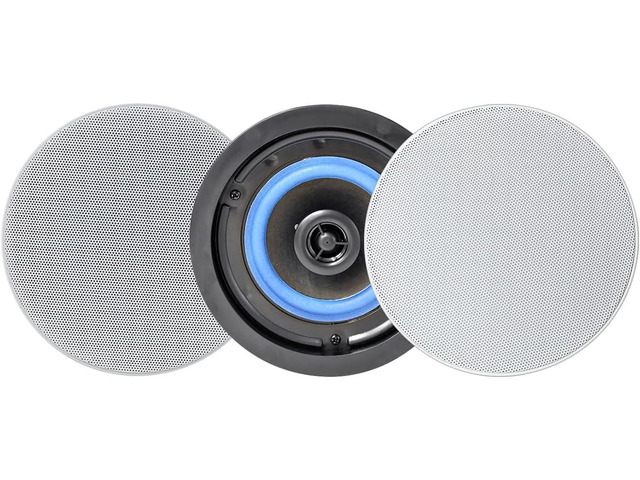 Herdio 4 Inches Flush Mount 2 Way Full Range in Wall Bluetooth Ceiling Speakers,Great for Humid Indoor Outdoor Placement Bath,...