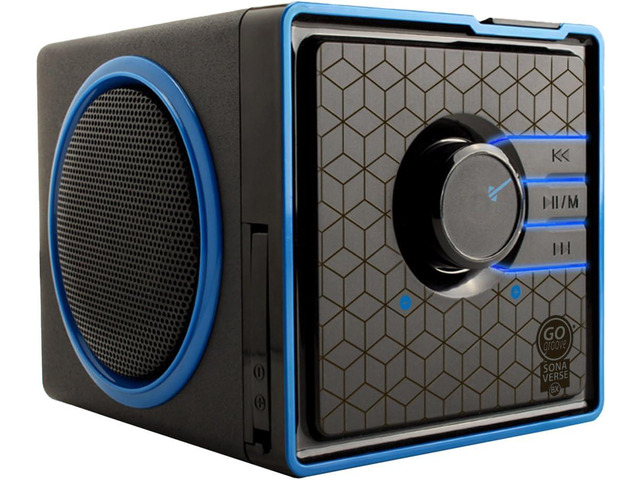 GOgroove SonaVERSE BX Wired Portable Speaker with USB Music Player - Cube Speaker with USB Flash Drive MP3 Input, 3.5mm AUX Port, Playback Buttons,...