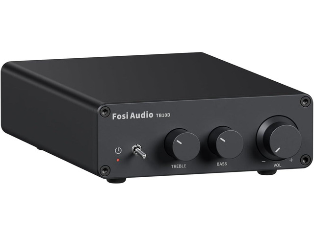 Fosi Audio TB10D 2 Channel Stereo Amplifier, Class D Mini Power Integrated Amplifiers 600W for Passive Speakers/Bass Shaker, Home Audio Component...