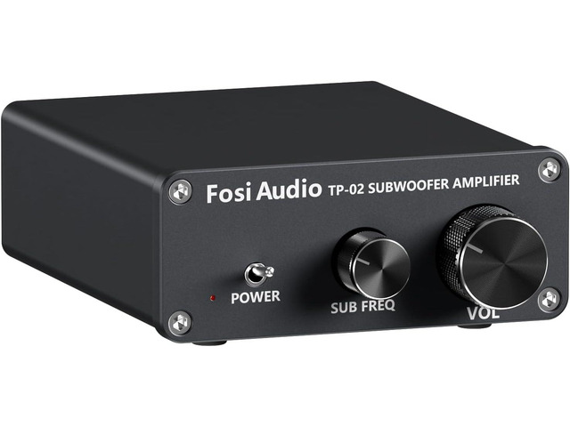 Fosi Audio TP-02 Subwoofer Amplifier Home Audio, Mini Bass Amp Mono Subwoofer Amp, with TDA7498E Chip 220W Volume and Frequency Control, for...