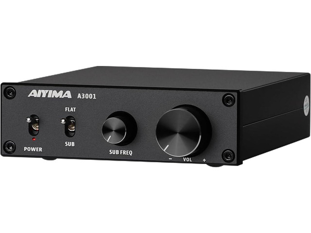 AIYIMA A3001 Mini Mono Amp 300W Subwoofer Amplifier TPA3255 Class D Amp with Full-Frequency & Sub Bass Home Audio Speaker amp+ DC36V 6A Power Adapter