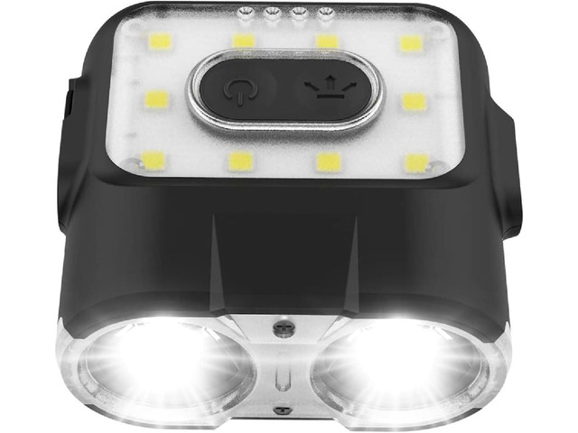 Claymore Capon 120H (Black) - LED Rechargeable Clip-On Cap Headlamp, Lightweight Hat Light for Camping, Running, Hiking, Emergency & Industrial...