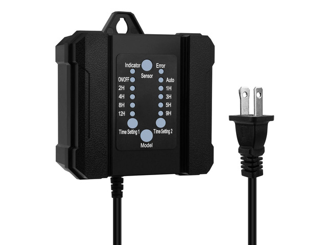 SMY Lighting 100W Outdoor Low Voltage Transformer with Timer and Photocell Sensor,120V AC to 12V DC Weatherproof for LED Landscape Lighting,Deck...