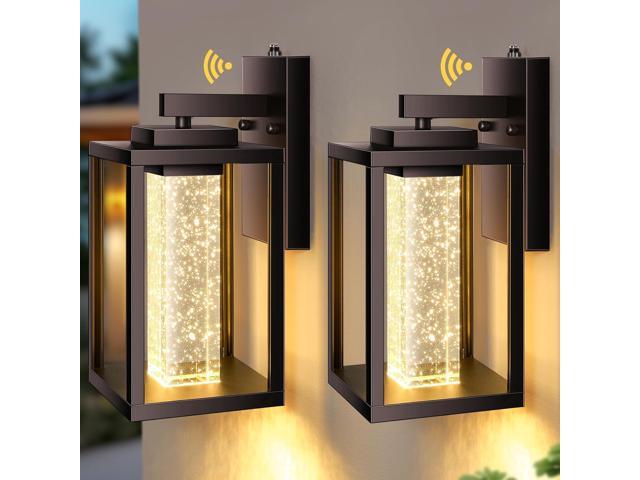 VIANIS 2 Pack Porch Lights Outdoor, Oil Rubbed Bronze Dawn to Dusk Exterior Lighting Fixtures for House, Farmhouse Outside Garage Lights Wall Mount.